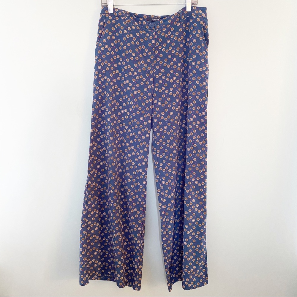 Forever 21 Sunflower Pants Wide Leg Size Large